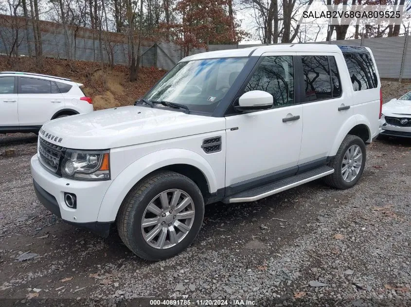 2016 Land Rover Lr4 VIN: SALAB2V68GA809525 Lot: 40891785