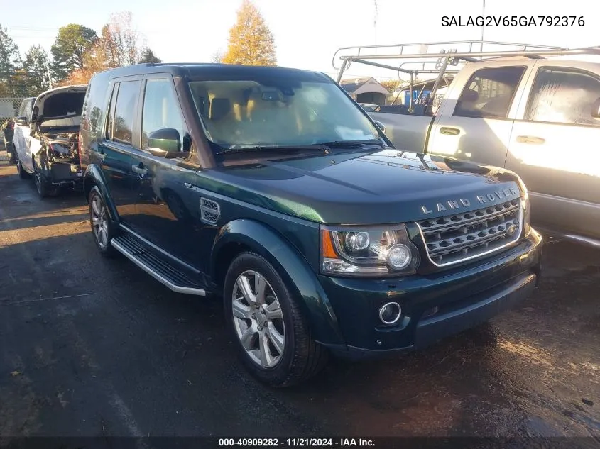 2016 Land Rover Lr4 VIN: SALAG2V65GA792376 Lot: 40909282