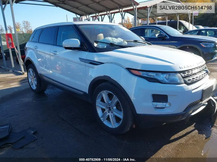 2012 Land Rover Range Rover Evoque Pure Plus VIN: SALVR2BG5CH614798 Lot: 40782909