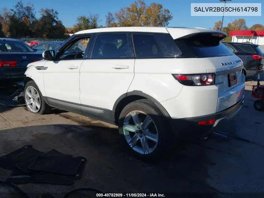 2012 Land Rover Range Rover Evoque Pure Plus VIN: SALVR2BG5CH614798 Lot: 40782909