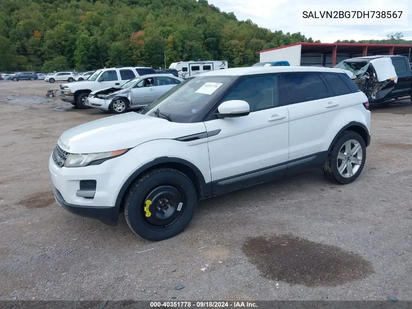 2013 Land Rover Range Rover Evoque Pure VIN: SALVN2BG7DH738567 Lot: 40351778