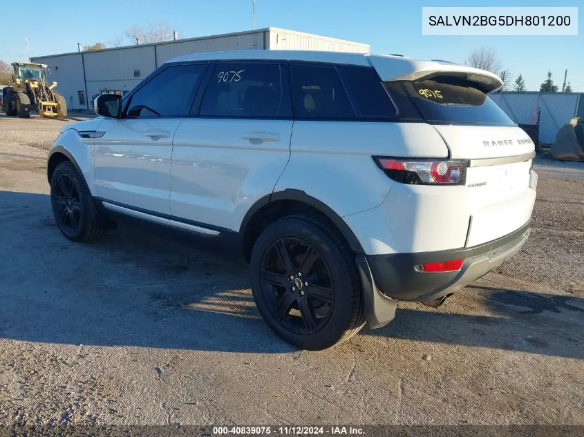 2013 Land Rover Range Rover Evoque Pure VIN: SALVN2BG5DH801200 Lot: 40839075