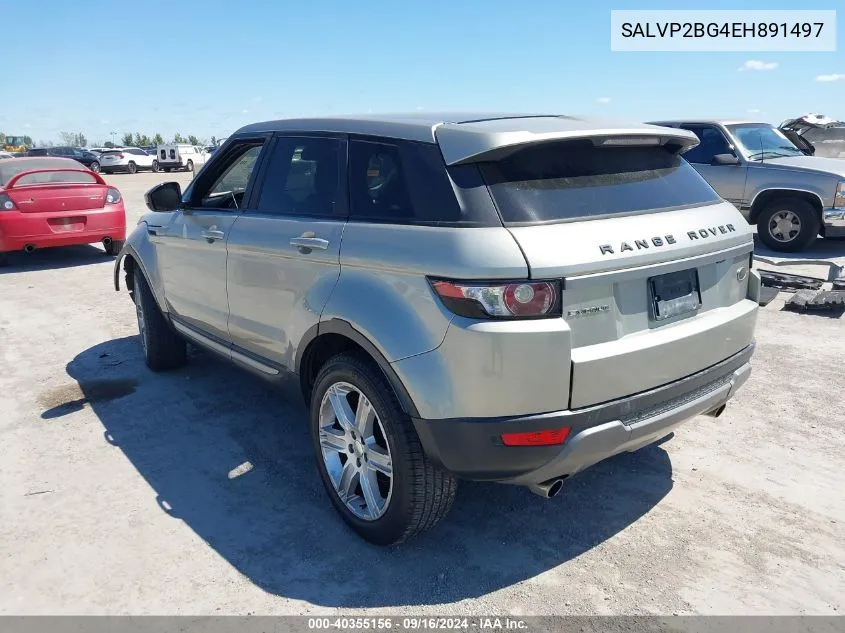 2014 Land Rover Range Rover Evoque Pure Plus VIN: SALVP2BG4EH891497 Lot: 40355156