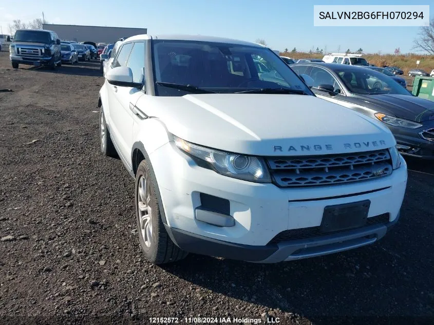 2015 Land Rover Range Rover Evoque VIN: SALVN2BG6FH070294 Lot: 12152572