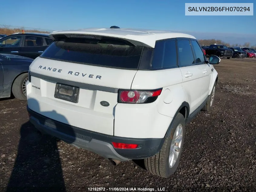 2015 Land Rover Range Rover Evoque VIN: SALVN2BG6FH070294 Lot: 12152572