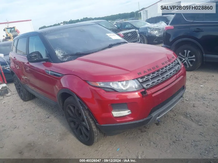 2015 Land Rover Range Rover Evoque Pure Plus VIN: SALVP2BG9FH028860 Lot: 40326047