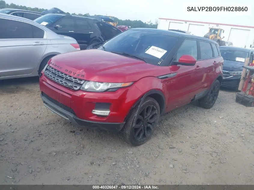 2015 Land Rover Range Rover Evoque Pure Plus VIN: SALVP2BG9FH028860 Lot: 40326047