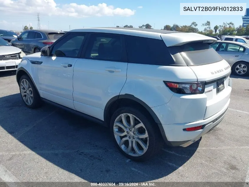 2015 Land Rover Range Rover Evoque Dynamic VIN: SALVT2BG9FH012833 Lot: 40337604