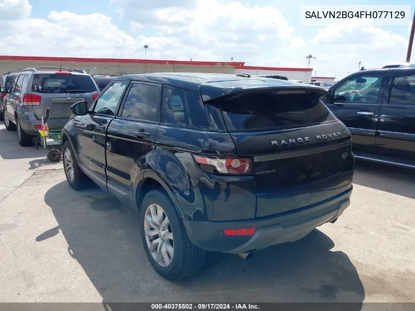 2015 Land Rover Range Rover Evoque Pure VIN: SALVN2BG4FH077129 Lot: 40375502