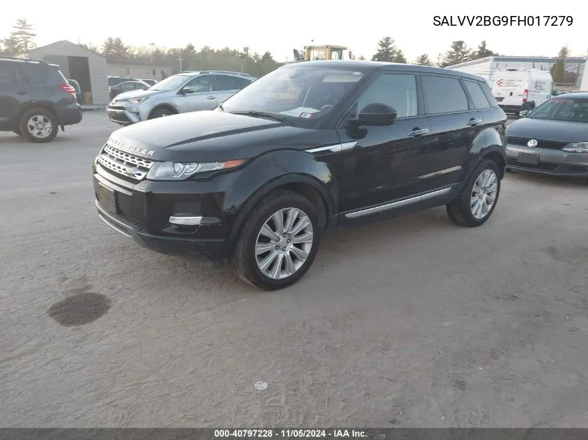 2015 Land Rover Range Rover Evoque Prestige VIN: SALVV2BG9FH017279 Lot: 40797228