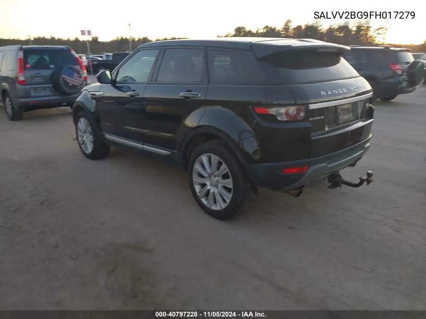 2015 Land Rover Range Rover Evoque Prestige VIN: SALVV2BG9FH017279 Lot: 40797228