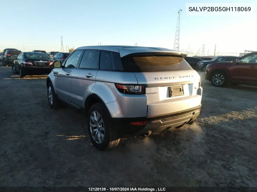 2016 Land Rover Range Rover Evoque VIN: SALVP2BG5GH118069 Lot: 12120139