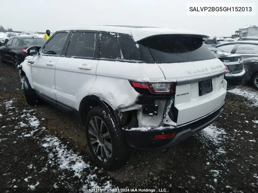 2016 Land Rover Range Rover Evoque VIN: SALVP2BG5GH152013 Lot: 12131517