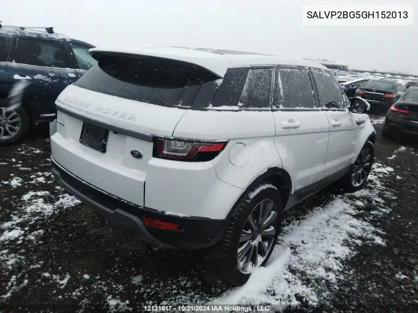 2016 Land Rover Range Rover Evoque VIN: SALVP2BG5GH152013 Lot: 12131517