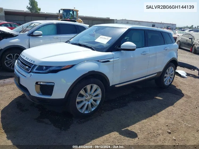 SALVR2BG6GH144139 2016 Land Rover Range Rover Evoque Hse