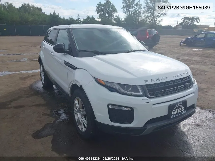 2016 Land Rover Range Rover Evoque Se/Se Premium VIN: SALVP2BG9GH155089 Lot: 40394239