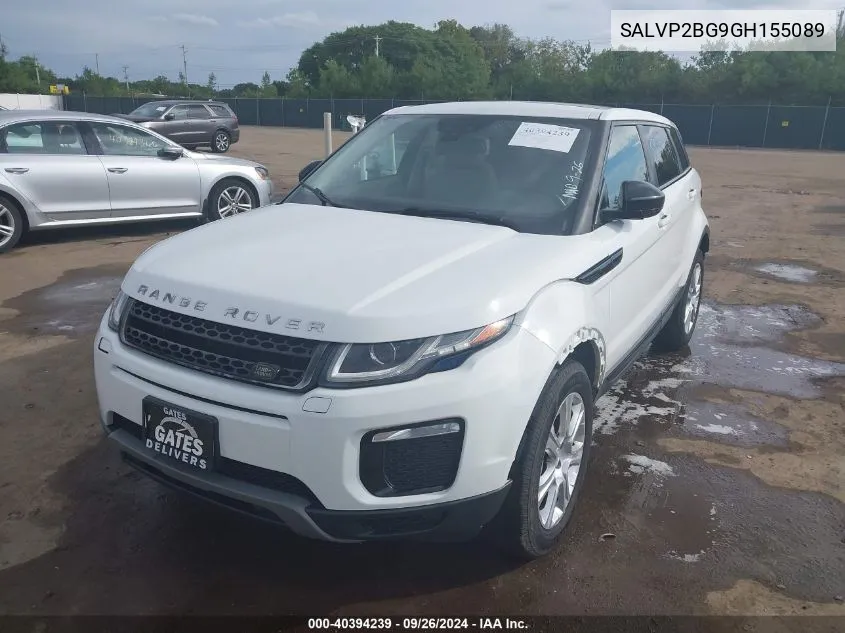 2016 Land Rover Range Rover Evoque Se/Se Premium VIN: SALVP2BG9GH155089 Lot: 40394239