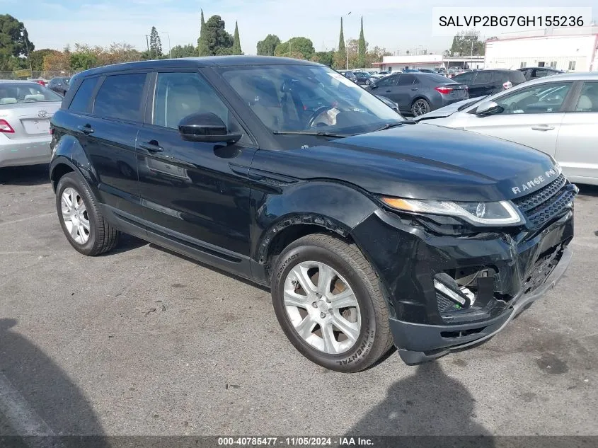 2016 Land Rover Range Rover Evoque Se/Se Premium VIN: SALVP2BG7GH155236 Lot: 40785477