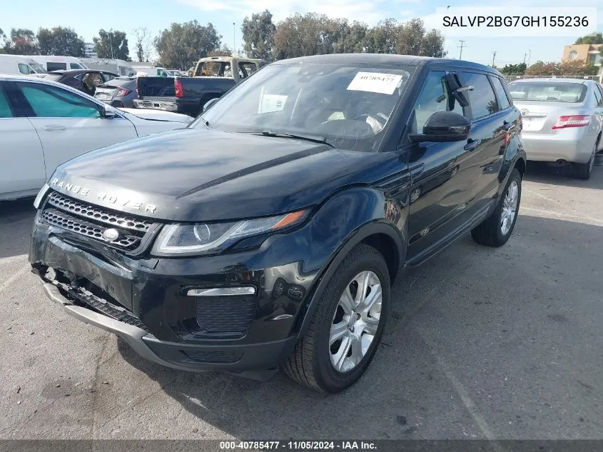 2016 Land Rover Range Rover Evoque Se/Se Premium VIN: SALVP2BG7GH155236 Lot: 40785477