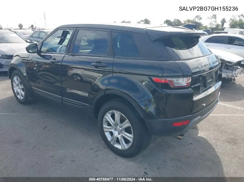 2016 Land Rover Range Rover Evoque Se/Se Premium VIN: SALVP2BG7GH155236 Lot: 40785477