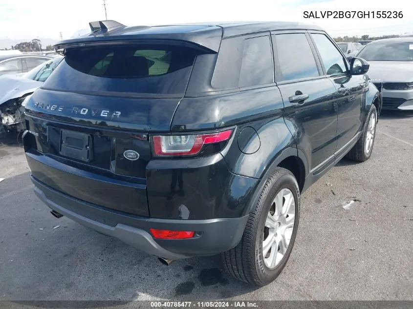 2016 Land Rover Range Rover Evoque Se/Se Premium VIN: SALVP2BG7GH155236 Lot: 40785477