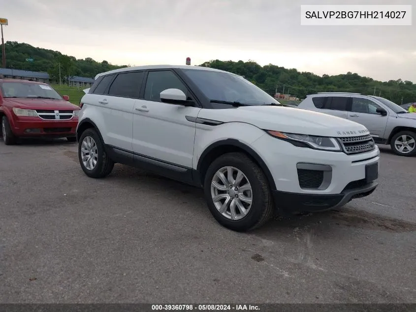 2017 Land Rover Range Rover Evoque Se/Se Premium VIN: SALVP2BG7HH214027 Lot: 39360798