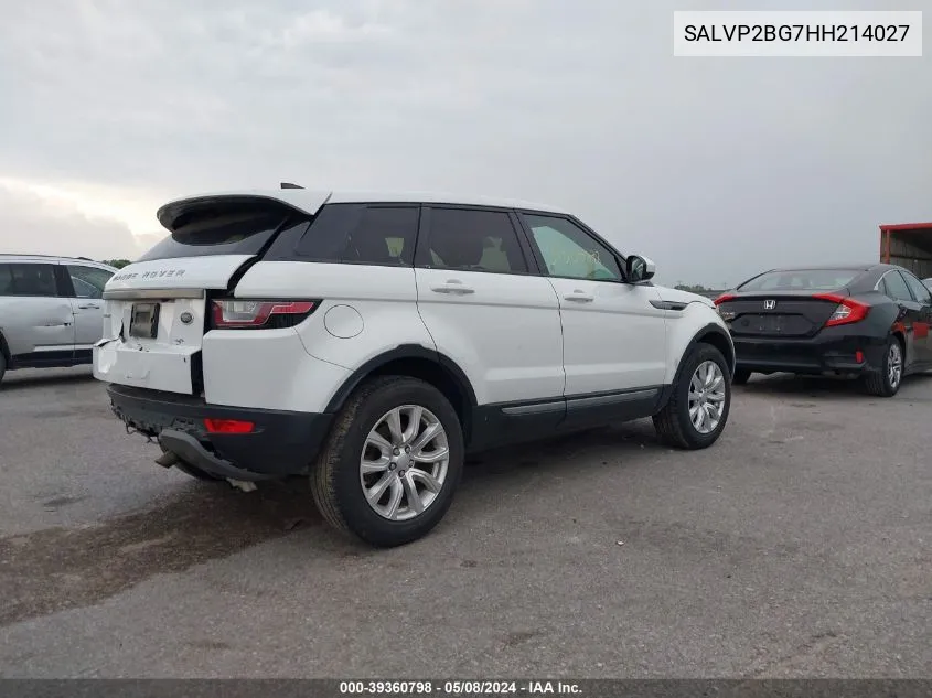 2017 Land Rover Range Rover Evoque Se/Se Premium VIN: SALVP2BG7HH214027 Lot: 39360798