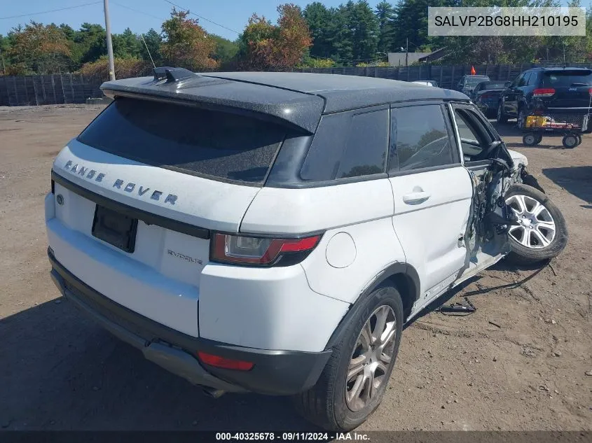 2017 Land Rover Range Rover Evoque Se/Se Premium VIN: SALVP2BG8HH210195 Lot: 40325678