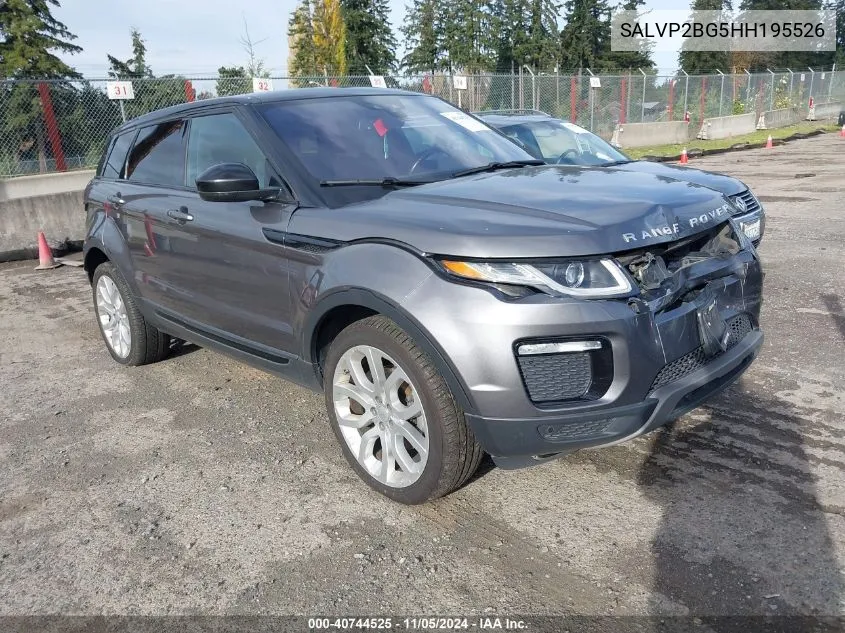 2017 Land Rover Range Rover Evoque Se/Se Premium VIN: SALVP2BG5HH195526 Lot: 40744525