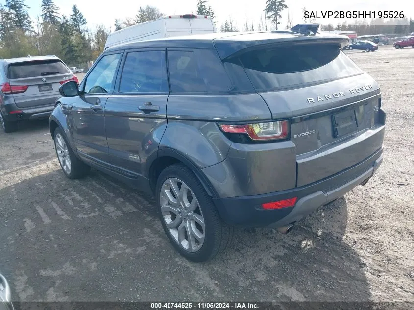 2017 Land Rover Range Rover Evoque Se/Se Premium VIN: SALVP2BG5HH195526 Lot: 40744525