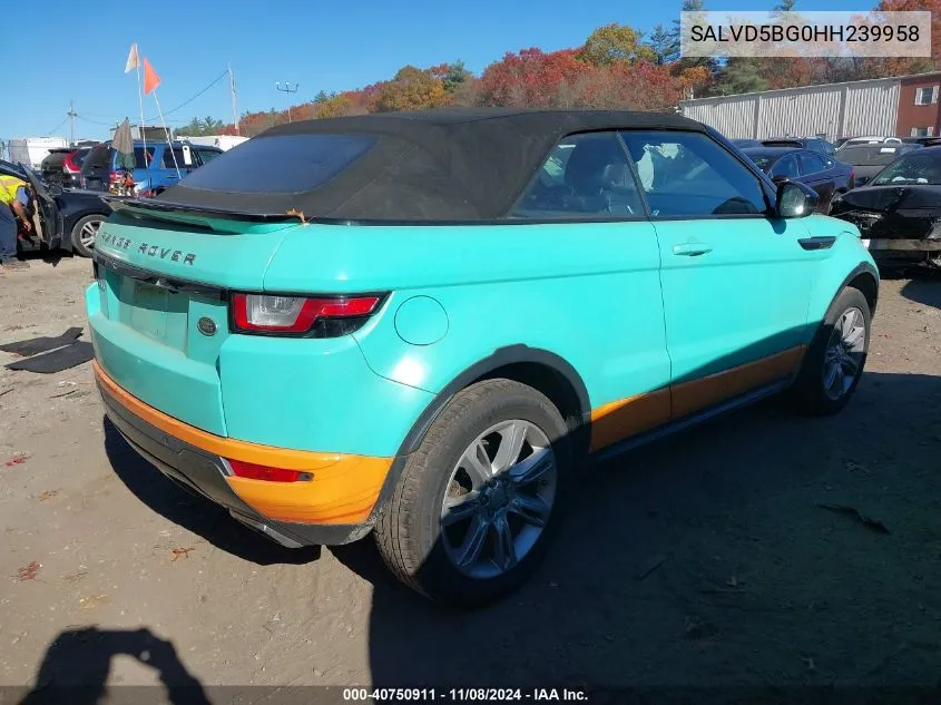 2017 Land Rover Range Rover Evoque Hse Dynamic VIN: SALVD5BG0HH239958 Lot: 40750911