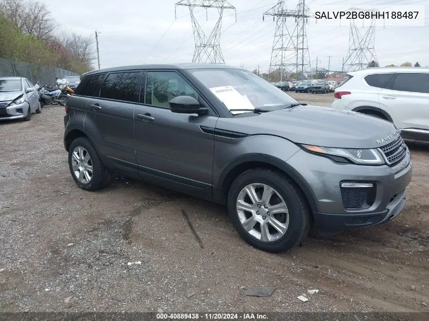 2017 Land Rover Range Rover Evoque Se/Se Premium VIN: SALVP2BG8HH188487 Lot: 40889438