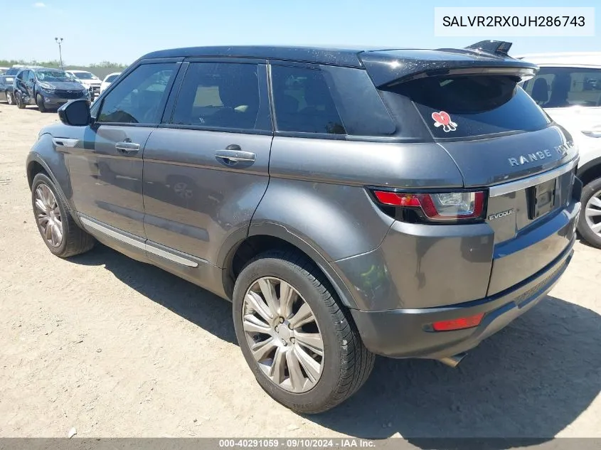 SALVR2RX0JH286743 2018 Land Rover Range Rover Evoque Hse