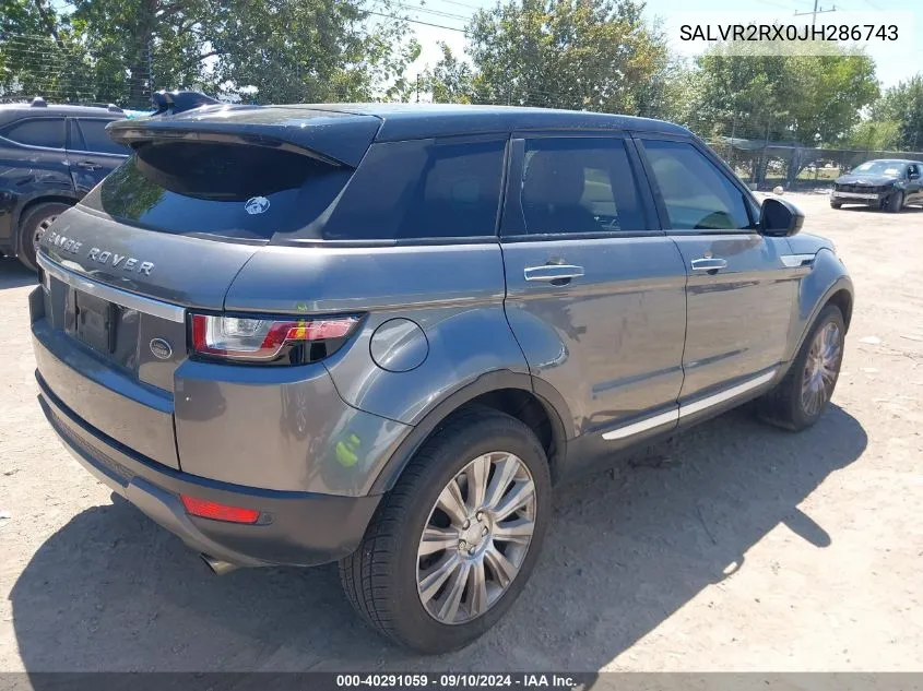 SALVR2RX0JH286743 2018 Land Rover Range Rover Evoque Hse