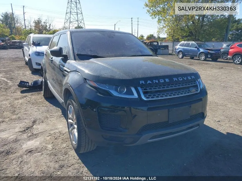 2019 Land Rover Range Rover Evoque VIN: SALVP2RX4KH330363 Lot: 12131792