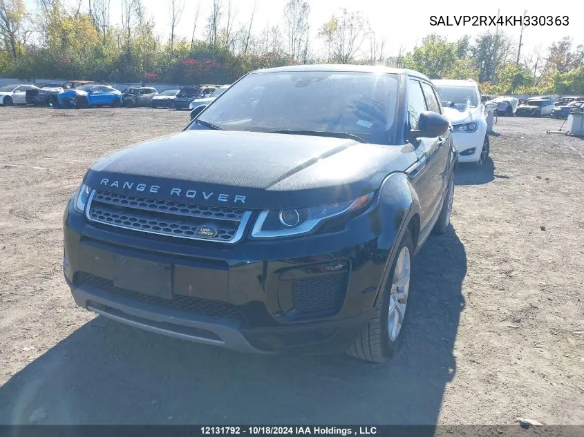 2019 Land Rover Range Rover Evoque VIN: SALVP2RX4KH330363 Lot: 12131792