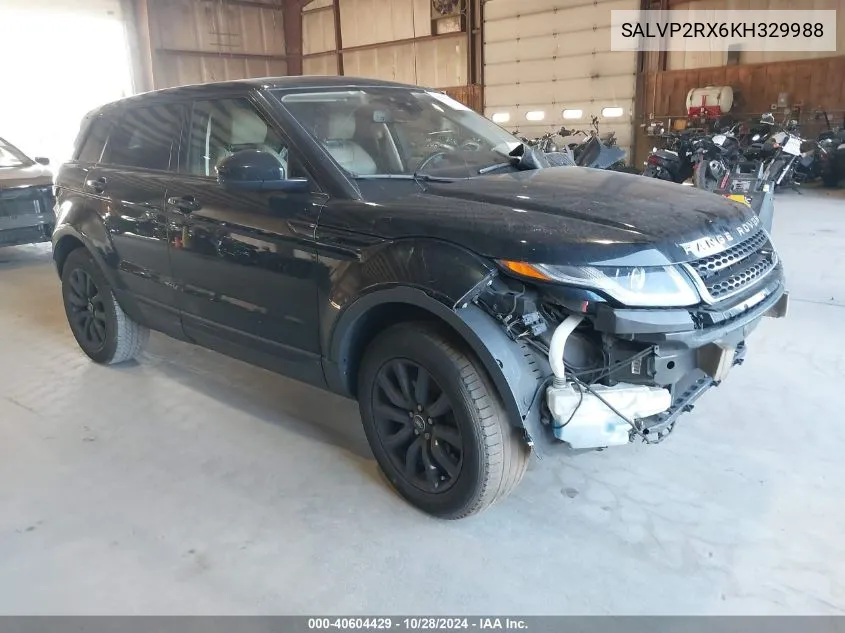 2019 Land Rover Range Rover Evoque Se/Se Premium VIN: SALVP2RX6KH329988 Lot: 40604429