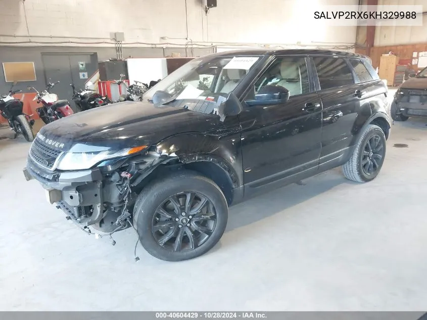 2019 Land Rover Range Rover Evoque Se/Se Premium VIN: SALVP2RX6KH329988 Lot: 40604429