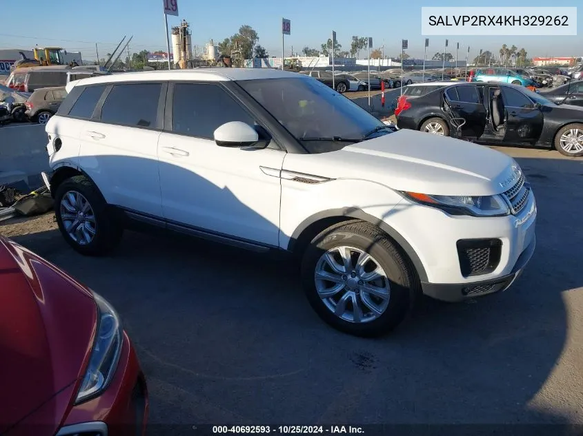 2019 Land Rover Range Rover Evoque Se/Se Premium VIN: SALVP2RX4KH329262 Lot: 40692593