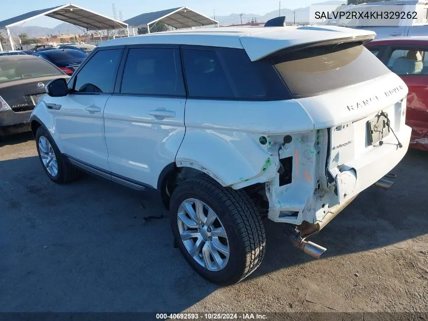 2019 Land Rover Range Rover Evoque Se/Se Premium VIN: SALVP2RX4KH329262 Lot: 40692593