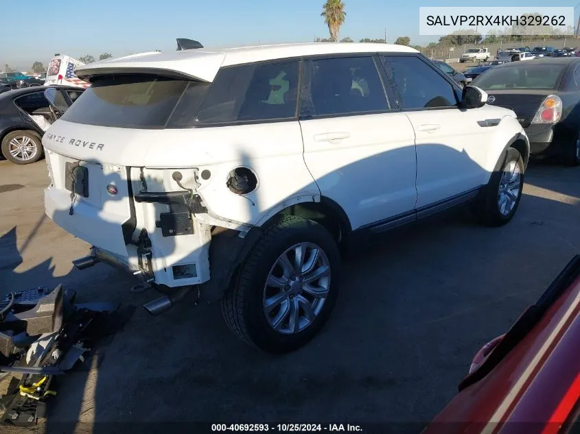 2019 Land Rover Range Rover Evoque Se/Se Premium VIN: SALVP2RX4KH329262 Lot: 40692593