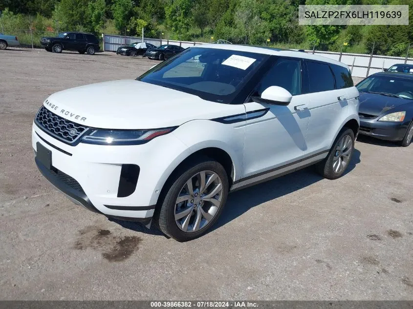 2020 Land Rover Range Rover Evoque Se VIN: SALZP2FX6LH119639 Lot: 39866382