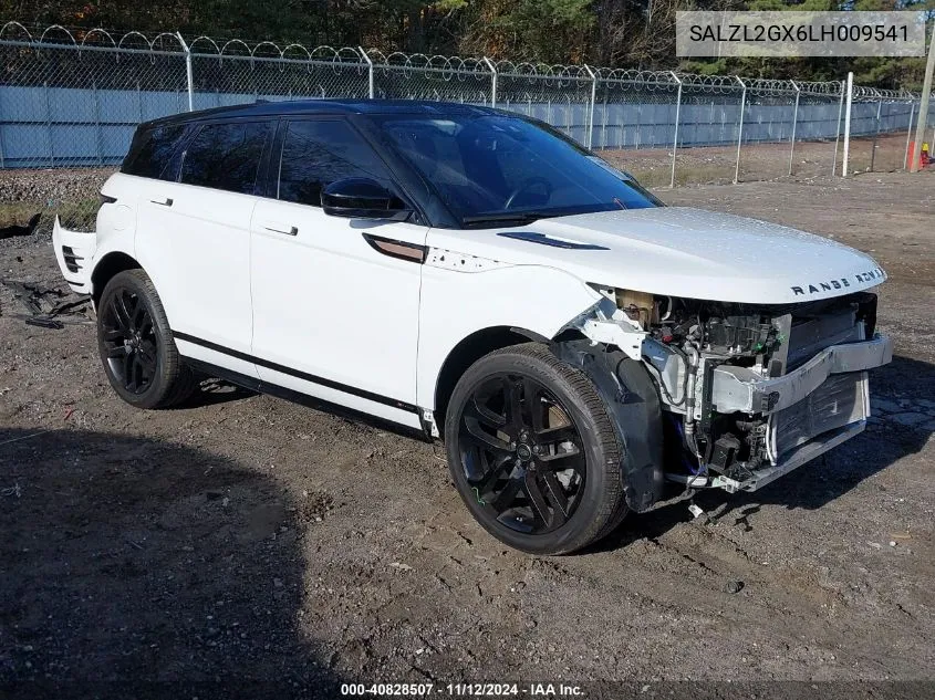 2020 Land Rover Range Rover Evoque R-Dynamic Se VIN: SALZL2GX6LH009541 Lot: 40828507