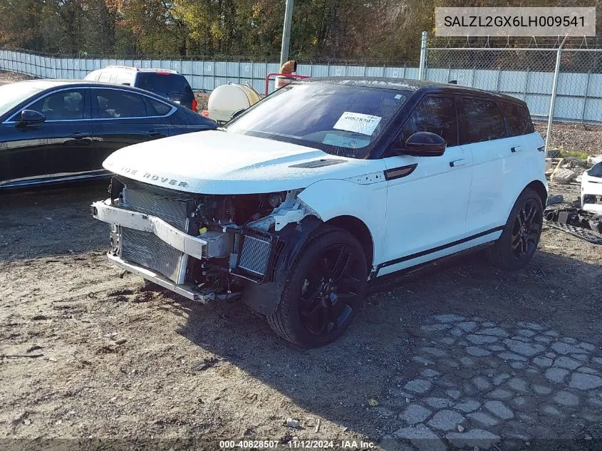 2020 Land Rover Range Rover Evoque R-Dynamic Se VIN: SALZL2GX6LH009541 Lot: 40828507