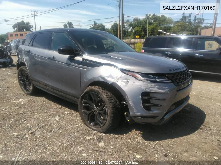 SALZL2FXXNH170169 2022 Land Rover Range Rover Evoque R-Dynamic Se