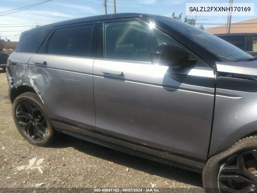 SALZL2FXXNH170169 2022 Land Rover Range Rover Evoque R-Dynamic Se