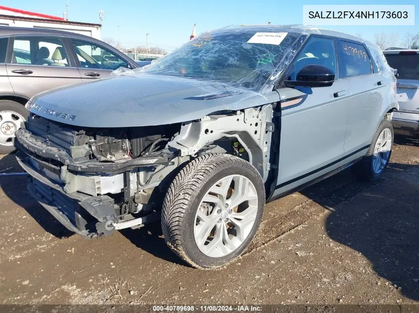 2022 Land Rover Range Rover Evoque R-Dynamic Se VIN: SALZL2FX4NH173603 Lot: 40789698