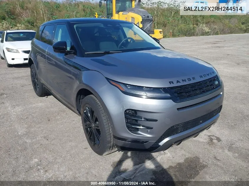 2024 Land Rover Range Rover Evoque Dynamic Se VIN: SALZL2FX2RH244514 Lot: 40668950