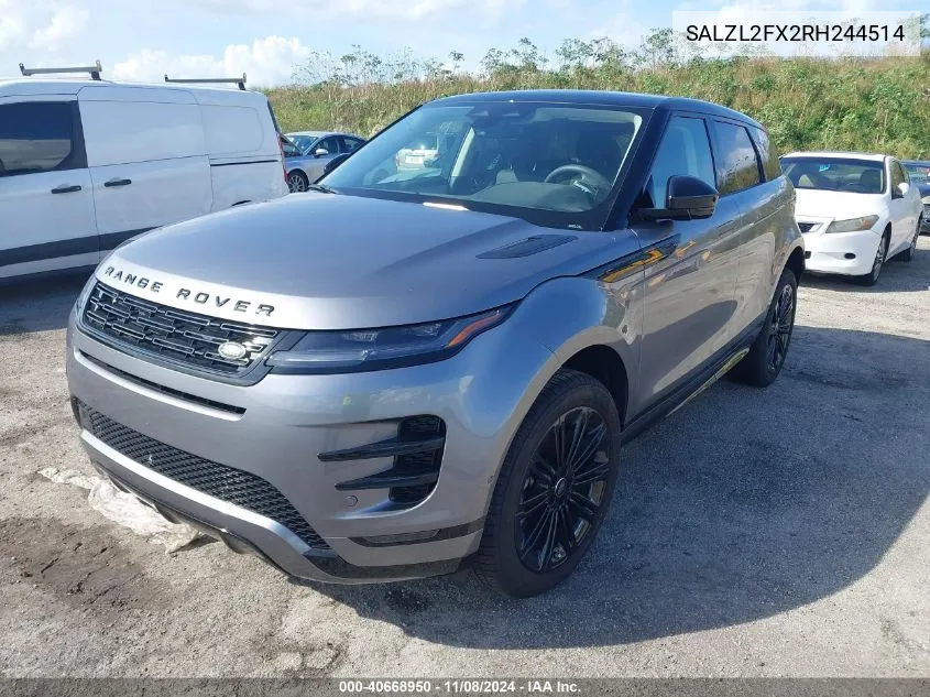 2024 Land Rover Range Rover Evoque Dynamic Se VIN: SALZL2FX2RH244514 Lot: 40668950