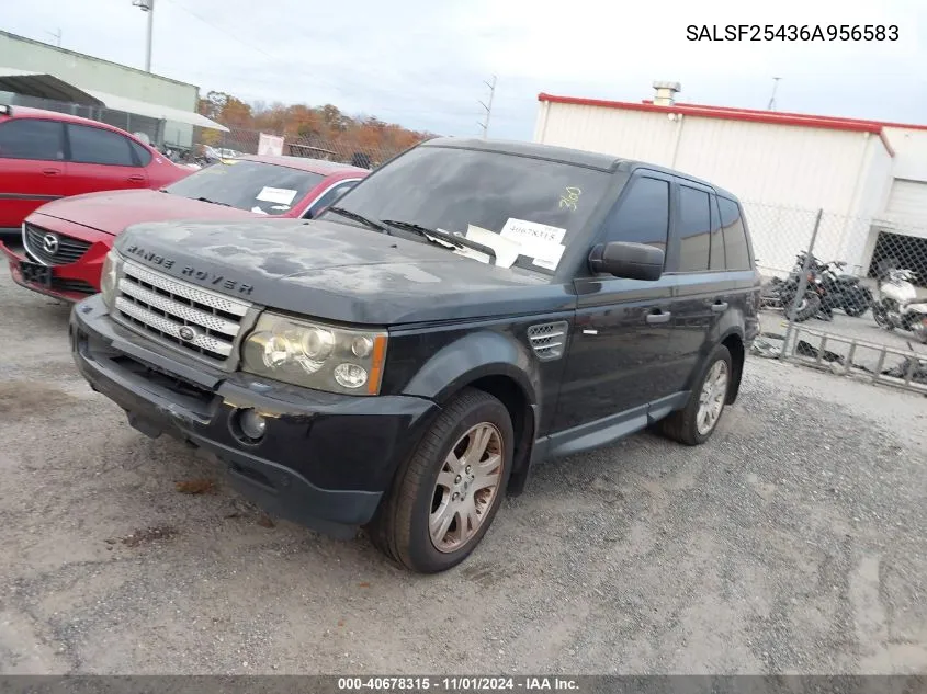 2006 Land Rover Range Rover Sport Hse VIN: SALSF25436A956583 Lot: 40678315